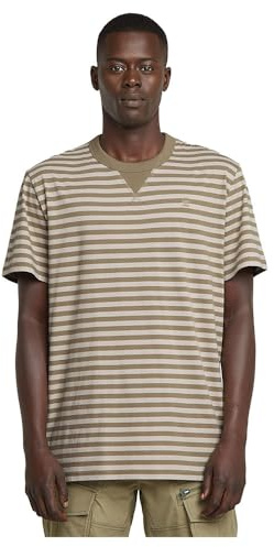 G-Star Men's Nifous Stripe T-Shirt, Multicolour (ensis green/dk brick stripe D25961-C339-H227), XXL