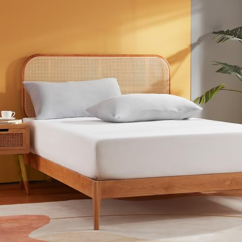 Sonive Drap-Housse, Respirant, Doux, 140 x 200 cm, Blanc Oeko-TEX | Hauteur du Matelas jusqu'à 30 cm