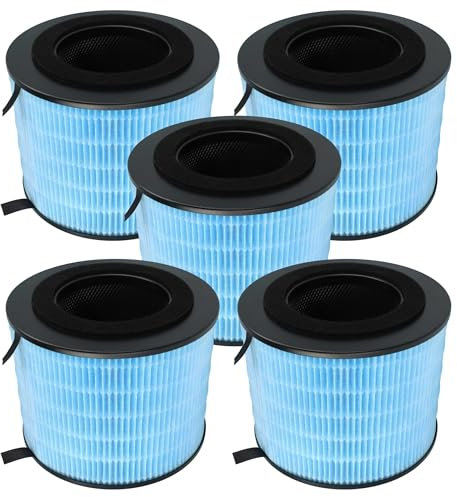 vhbw 5X Luftilter kompatibel mit Philips AMF220 Luftreiniger - Kombifilter Aktivkohle + Schwebstofffilter