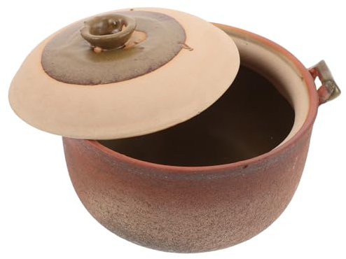 OFFSCH Marmite Japonaise En Argile Pour La Cuisson Marmite En Terre Cuite Avec Couvercle Idéal Pour Les Ragoûts Et La Bouillie Antiadhésive Convient Pour La Maison Et