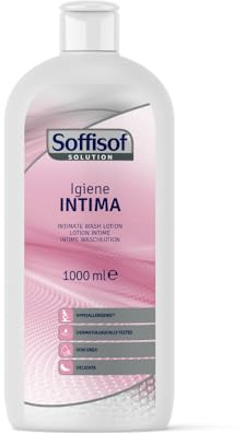 Soffisof Intimate Hygiene Cleanser 1000 ml- Intimate Wash Lotion for Adults - Gentle Cleansing for Sensitive Skin - 1L Refill Pack