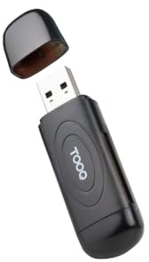 TOOQ TQR-3002B - Lector de Tarjetas USB 3.0, 2 en 1, SD/TF, Negro