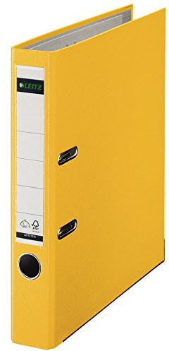 Leitz 180 Degree Plastic Lever Arch File A4 50 mm - Yellow, Pack of 10