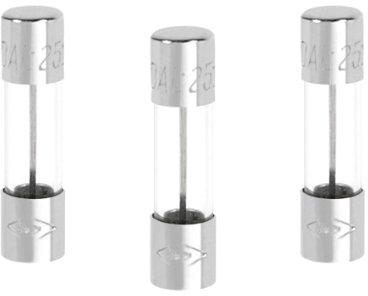 Deblex 715906 - Fusibile elettronico, fusibile 10 A, confezione da 3 fusibili in vetro a fusione rapida 5 x 20 10 Ampere