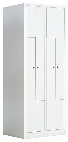 Z-Spind, 4 Abteile, BxTxH 800 x 500 x 1800 mm, mit Sockel und Zylinderschlössern