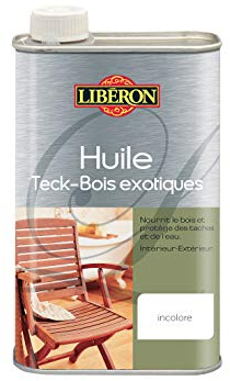 Libéron Huile teck - bois exotiques intérieur/extérieur, Incolore, 0,5L