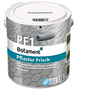 Botament Pflaster Frisch Betonlasur transparent 2,5 l Pflasterfrisch Lasur Bodenfarbe Farbauffrischung außen Betonfarbe für Pflastersteine