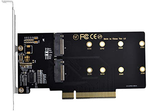 xiwai Dual 2X NVME M.2 AHCI auf PCIE Express 3.0 Gen3 X8 X16 Raid Card VROC Raid0 Hyper Adapter