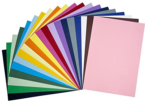 Tonkarton A4, zum Basteln und Dekorieren, Skizzieren und Schneiden, 100 Blatt, 230 g, 20-Farben