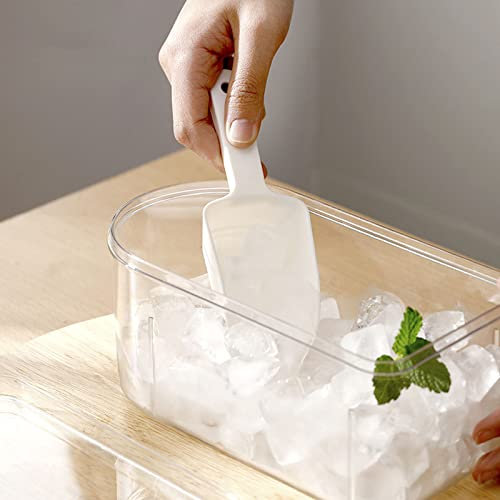 RESOYE Handskopa i plast, 10 st små skopor för kök multifunktionella skopor för is, godis, kaffebönor, popcorn, mjölsocker 15,5 x 5,5 x 3,5 cm