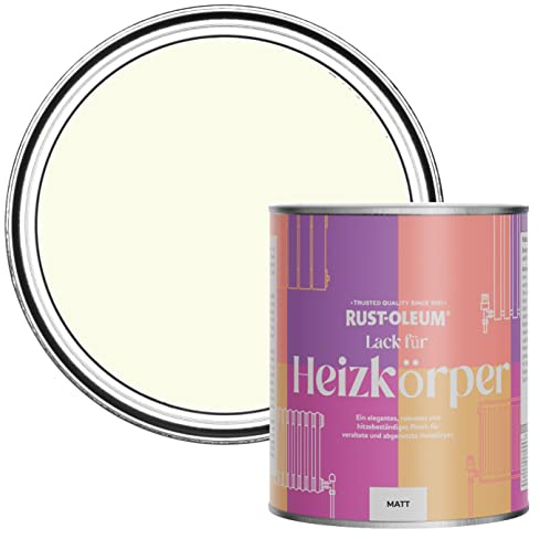 Rust-Oleum Peinture Blanche Résistante à la chaleur pour Radiateur, Finition Mate - Sablé 750ml