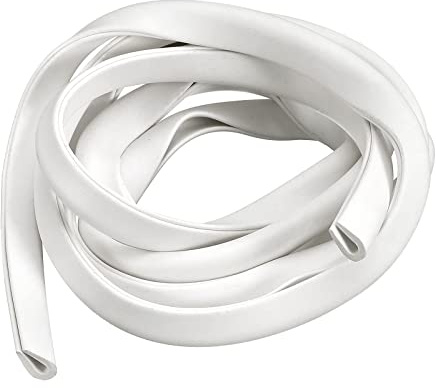 sourcing map U Channel Edge Trim, 3.3ft Length Rubber Guard Seal Strip Edge Protector Fit for 1.5-2.5mm Edge, (13/64 W x 5/16 H) White