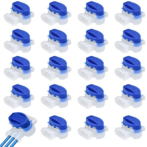 OFFCUP Morsetti per Cavi Cavo Connettore,20 pezzi Connettori Elettrici Impermeabili,Accessori per Tosaerba Sicuri per Cavi Elettrici Prolunga con Gel