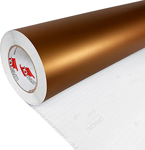 DecoMeister Vinilo Adhesivo Mate Papel para Muebles Cocina Armario Puerta Película Decorativa Impermeable Pegatina para Forrar Mesa Encimera Lámina Autoadhesiva Unicolor En Rollo 100x50 cm Cobre