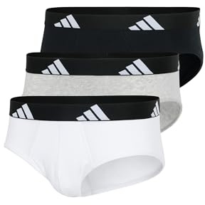 adidas Brief (3PK) - Active Flex Cotton - Comfortable Underwear, 917 Assorted, L