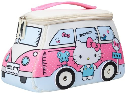 Get Trend Hello Kitty Bolsa Aseo con 2 Compartimentos, Neceser de Viaje Mujer y Chica Adolescente para Viaje, Maquillaje, Regalo Original (Multi Hello Kitty)