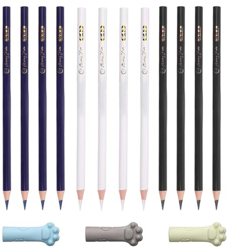 12 Stück Schneiderkreide, Blau & Weiß Stoff Marker, Notizen, Handwerk NäHzubehöR Schneiderkreide Schneiderkreidestift Trickmarker NäHen NäHkreide Stoffkreide Schneider Kreide Stoffmarkierstift