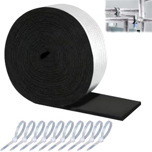 Lot de 1 D'isolation de Tuyaux en Mousse 10 m x 5 cm Isolation des Tuyaux de Chauffage Ruban Isolant Avec Mousse Tuyau en Mousse Isolante Rouleau Pour l'isolation et l'étanchéité