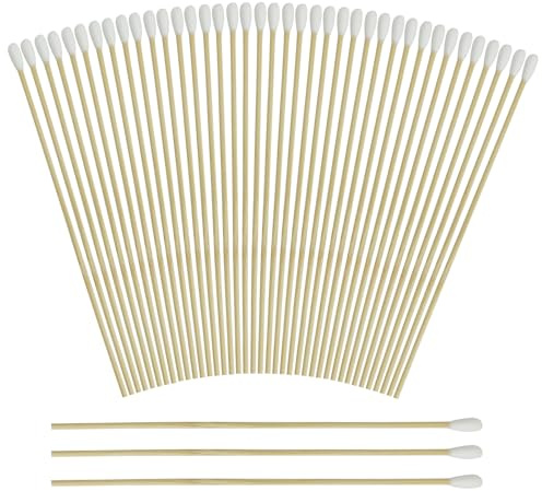 200 bastoncini di cotone lunghi 15 cm, bastoncini lunghi per la pulizia, per la pulizia, sopracciglia, bellezza, unghie