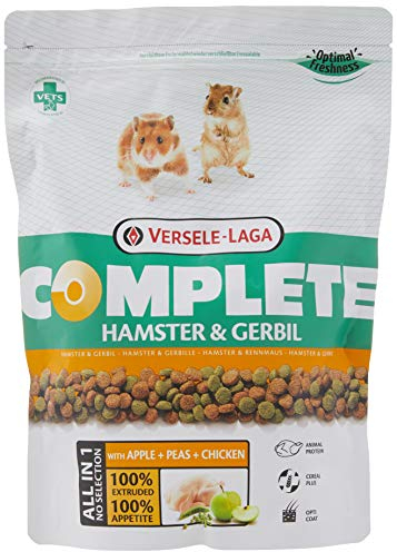 Versele-Laga Complete Hamster & Gerbil | 500 g | Alleinfuttermittel für Hamster und Wüstenrennmäuse | Mit proteinreichen All-in-one-Pellets | Für mehr Energie und Vitalität