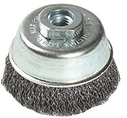 TIVOLY Xt20211000369 - Spazzola tagliente M14 per smerigliatrice, filo in acciaio ondulato, sverniciatura del metallo, Ø 75 mm abrasivi