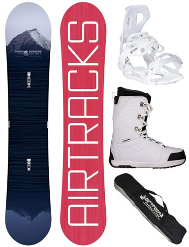 Airtracks Damen Snowboard-Set Freestyle Freeride Day&Night Lady Rocker 138 + Snowboard Bindung Master W + Snowboardboots Star W 37 + Sb Bag