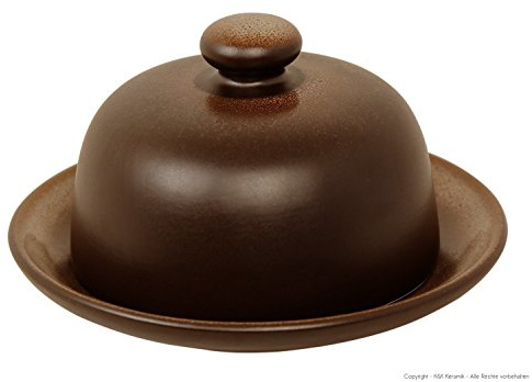 Original bunzlauer ostkupa S/smörglock för Rollsmör Ø 14,0 cm i dekor ZACIECK (glaskeramik)