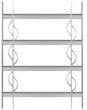 Alberts 563646 Fenstergitter Secorino Style | Ausziehbar für Fenster außen | Einbruchschutz Gitter | galvanisch blau verzinkt | 600 x 500-650 mm