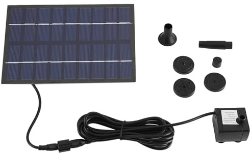 Solar Pump & Fountain Kit,solvattenpump med 4 olika munstycken solpanel för trädgård dammfontäner dränkbar pump som vattnar kit för pool av fiskdamm 200