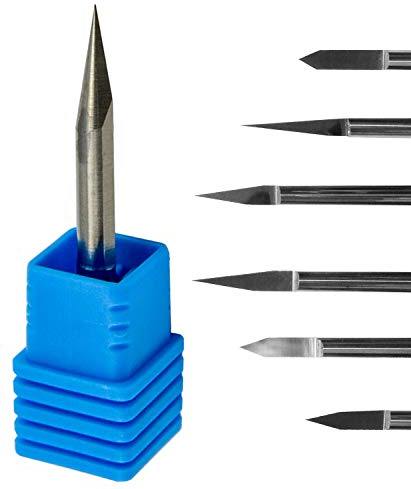 Corintian VHM Gravierstichel – Gravurstichel Ø 3,175-6 mm, 15°-90° Winkel, Präzisionswerkzeug für Metall, Kunststoff, Holz, Glasfaser & PCB-Fräsarbeiten