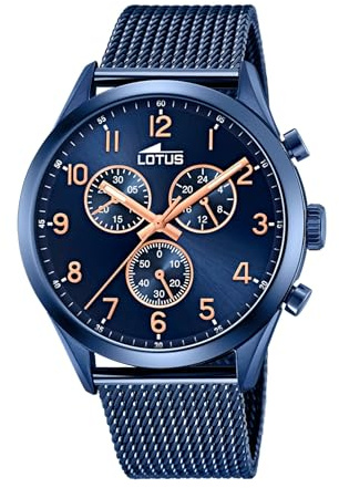 Lotus Reloj Cronógrafo para Hombre de Cuarzo con Correa en Acero Inoxidable 18638/1