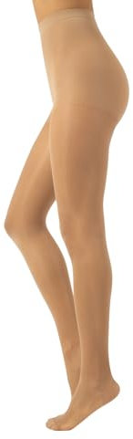 CALZITALY PACK 1/2 Paires - Collants de Contention avec Compression Forte 10 mm/Hg, S, M, L, XL, XXL, 3XL, 4XL | 70 DEN | Made in Italy (S, Naturel Tan)