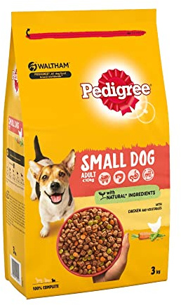 Pedigree Dry Complete Adult Small Dog Chicken and Vegetables 3kg
