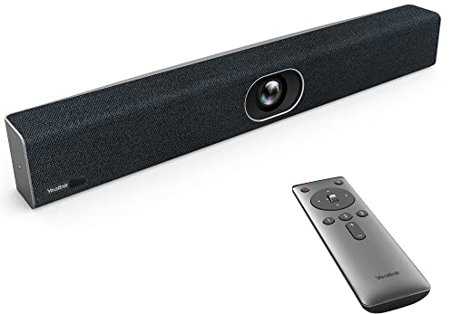 Yealink UVC40 E2 4K 30FPS USB Video Conference Room Camera Teams Zoom Certified,120° Wide Angle Webcam with 8 Microphones and Speakers, Audio and Video Conferencing System for Small and Huddle Rooms