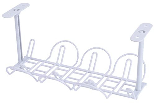 Alipis Almacenamiento Debajo Del Escritorio Bandeja Portacables Debajo De La Mesa Debajo De La Cesta Del Estante Bandeja Portacables De Escritorio Cajones Oficina Cable De Energía Soporte