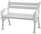 PROREGAL Gartenbank Curacao | 2-Sitzer | Weiß | HxBxT 85x115x60cm | Witterungs- & UV-beständiger Kunststoff | Parkbank Sitzbank Außenbereich Garten Balkon Terrasse