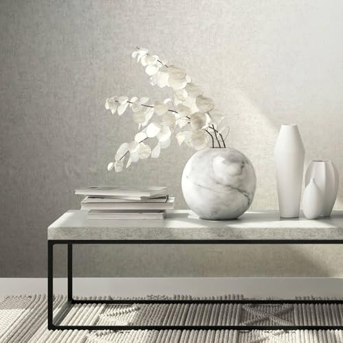 Vliestapete Einfarbig Beton Struktur Putz Optik Uni Grau Weiß 34519