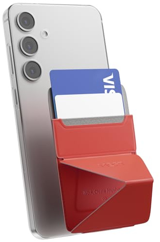 MOFT Portafogli Portacarte per Cellulare, Porta carte Adesivi Supporto per Telefono, Invisibile Adesiva Supporto Cellulare in MOVAS Pelle Vegana per iPhone Android Smartphone (Sunset)