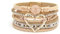 GAUEIOUR Boho Gold Heart Leather Braided Wrap Bracelets Cream Yellow Multilaye Clasp Cuff Bangle for Women Birthday Presents Jewellery
