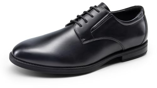 Bruno Marc Zapatos de Vestir Hombre Oxfords Cordones Clásico Traje Formales Derby con Cuello Acolchado y Suela Antideslizante,Size 43.5,Negro,BMUMOX2522
