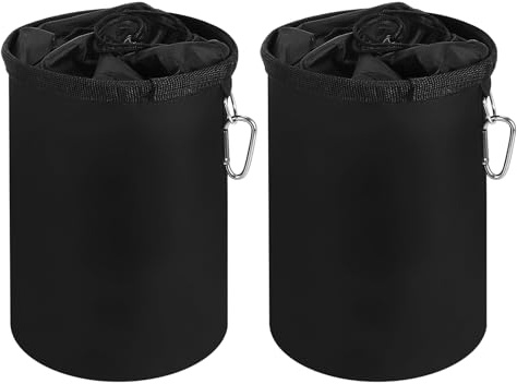 TPTGIAR 2 Stück Wäscheklammerbeutel Aufhängen, Wasserdicht Wäscheklammern Korb mit Haken, 20x28cm Klammerbeutel für Wäscheklammern für Fasst bis zu 150-200 Wäscheklammern