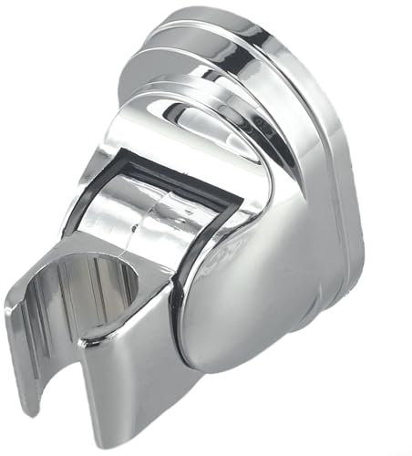Soporte ajustable para cabezal de ducha de pared con kit de instalación, base plateada para soporte fijo de rociador de ducha, 7 x 7 x 4,5 cm