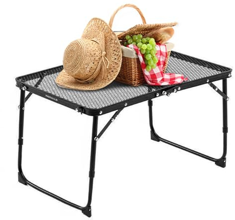 Mesa de barbacoa plegable, mesa de exterior plegable, mesas de barbacoa para exteriores, de alto rendimiento, liberación rápida, equipo exterior que ahorra espacio para picnic en la playa, de
