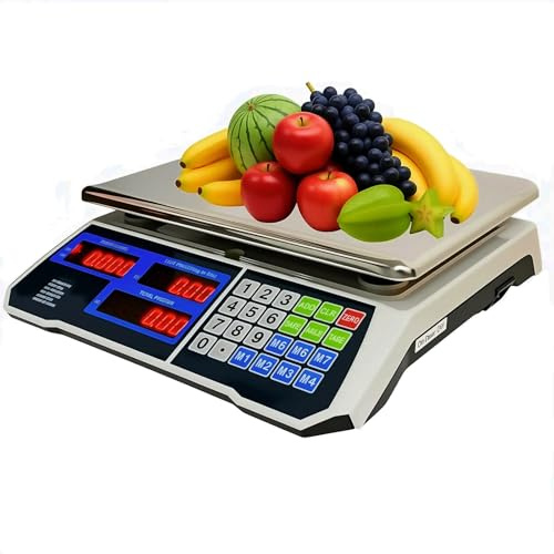 Voltix Balance de cuisine numérique 5 g à 40 kg, Balance alimentaire professionnelle avec écran LCD, haute précision et plaque en acier inoxydable