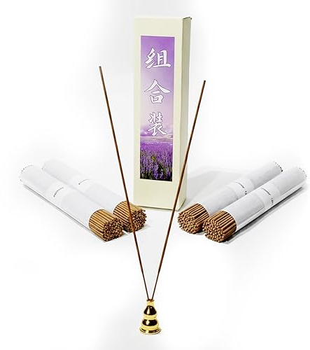 Set da 400 Bastoncini Incenso con Portaincenso(Gardenia, Osmanthus, Gelsomino, Lavanda)