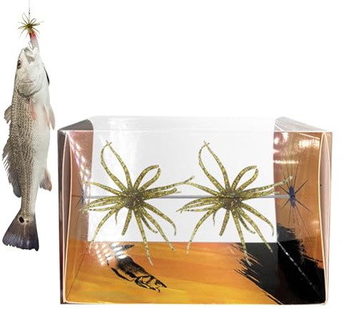 Sjöborre Abborrbete | 2 Delar Realistiskt Flytande Mjukbete Färdigriggat,Tärningsfiskedrag,för Semester Sjö Grunt Jiggning Trolling Casting Ström Sötvatten Havsvatten Resa