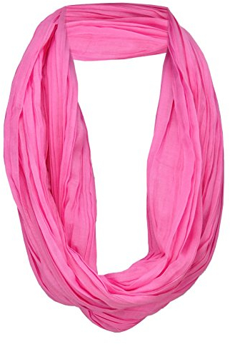 TigerTie Loop Schal in rosa pink einfarbig Uni - Schlauchschal Rundschal
