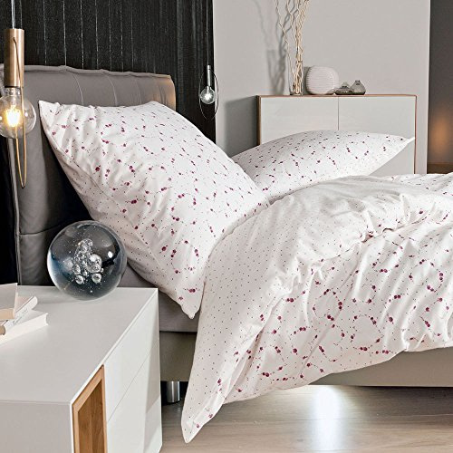 Janine 6483 Feinbiber Bettwäsche Beere 155x200 cm + 80x80 cm