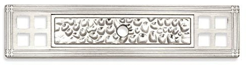 Cosmas 10 Pack 10552SN Satin Nickel Hammered Cabinet Knob Backplate Back Plate
