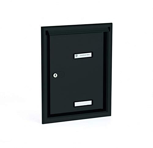 Silmec Porte-lettres pour extérieur encastrable au mur – Vernis gris fer